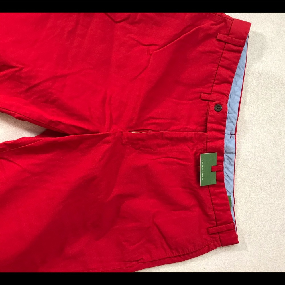 SID MASHBURN RED STRAIGHT LEG TROUSER SZ 38 PANTS - Picture 1 of 6